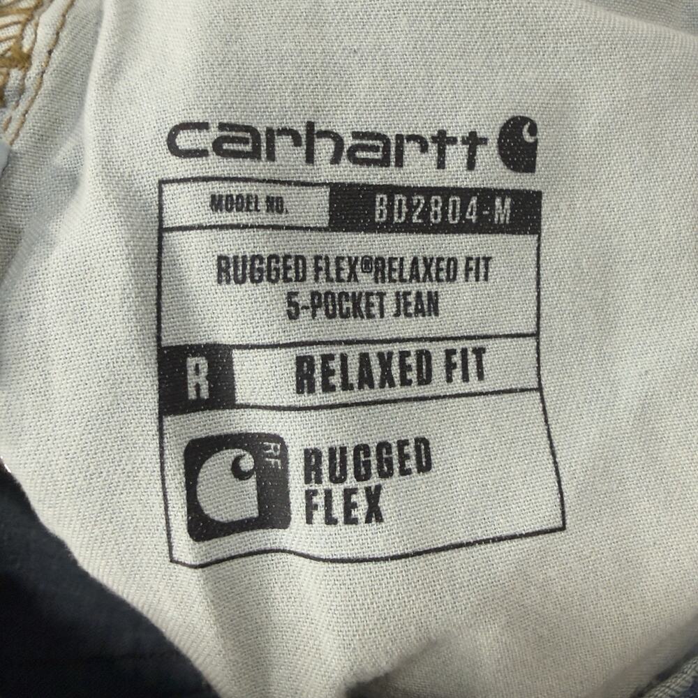 NWOT Carhartt Rugged Flex Relaxed Fit Medium Wash Stretch Denim Jeans Mens 40x32 - Picture 3 of 10